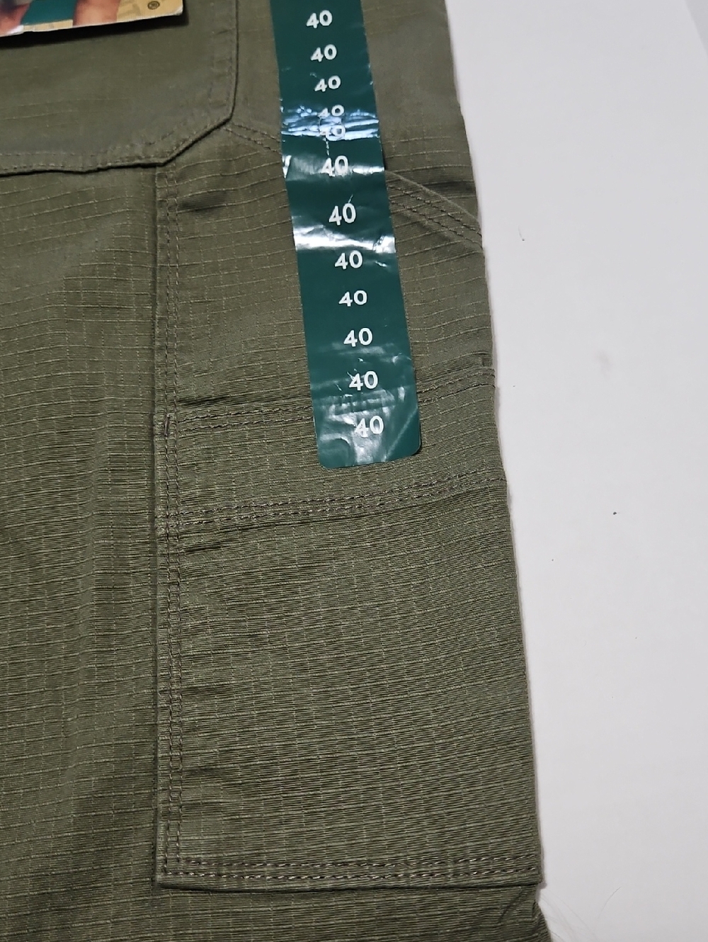 Weatherproof Olive Ripstop Utility Shorts With Cargo Pocket Size 40W - Picture 13 of 14
